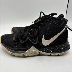 Nike Black and White Kyrie High-Top Sneakers with Speckled Midsole